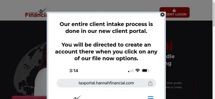 Screenshot Hannah Financial