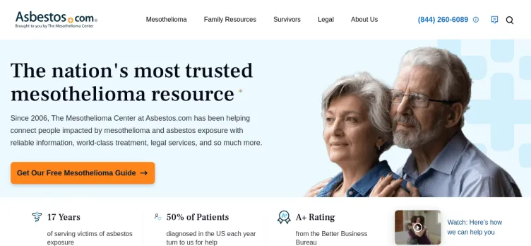 Screenshot Asbestos.com