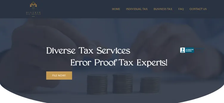 Screenshot Diverse Tax Service