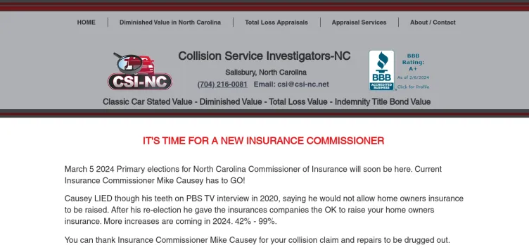 Screenshot Collision Service Investigators