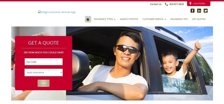 Screenshot Gentry Integra Insurance Services