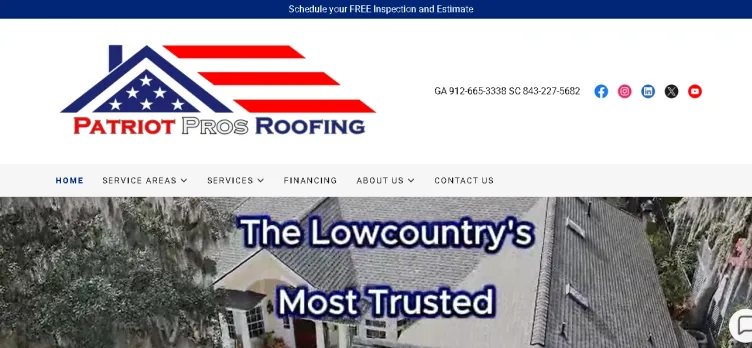 Screenshot Patriot Pros Roofing