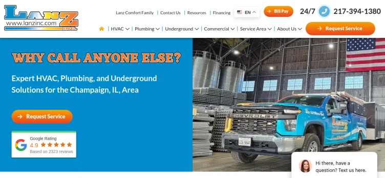 Screenshot Lanz Heating & Cooling