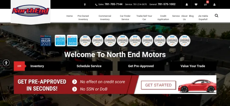 Screenshot North End Motors