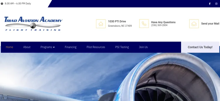Screenshot Triad Aviation Academy