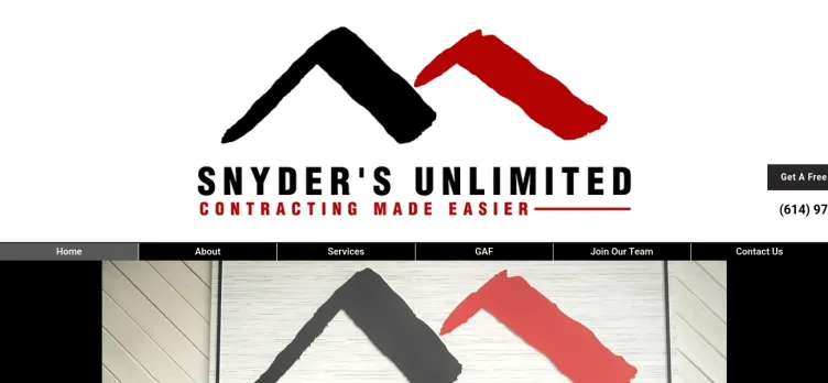 Screenshot Snyder's Unlimited Contracting
