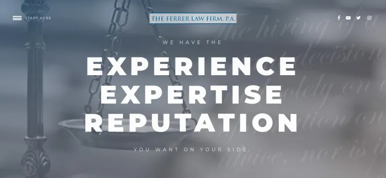Screenshot The Ferrer Law Firm
