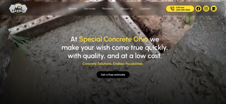 Screenshot Special Concrete Ohio