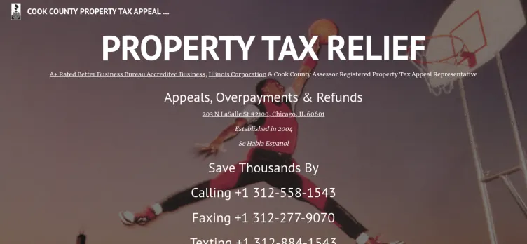 Screenshot Property Tax Relief Corporation