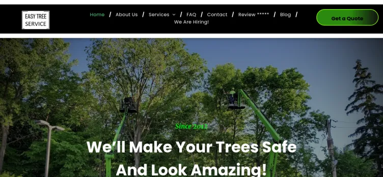 Screenshot Easy Tree Service