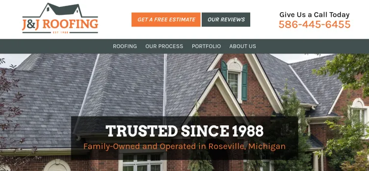 Screenshot J & J Roofing & Gutters