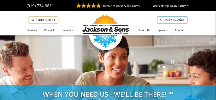 Screenshot Jackson & Sons