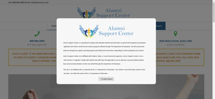 Screenshot Alumni Support Center
