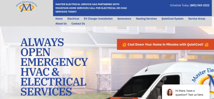 Screenshot Master Electrical Service