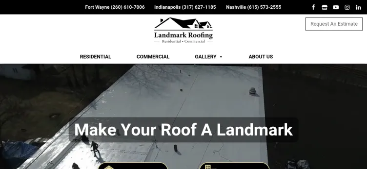 Screenshot Landmark Roofing