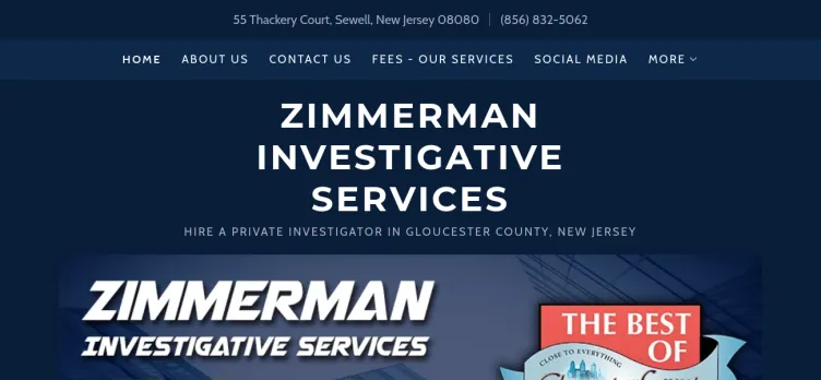 Screenshot Zimmerman Investigative Services