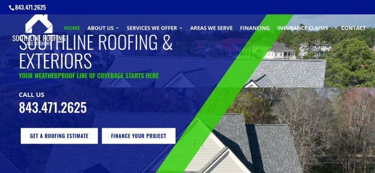 Screenshot Southline Roofing & Exterior