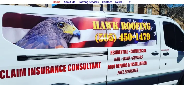 Screenshot Hawk Roofing