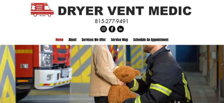 Screenshot Dryer Vent Medic