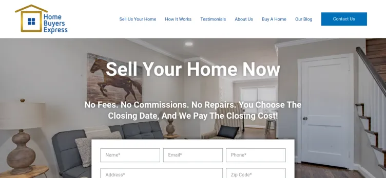 Screenshot Home Buyers Express