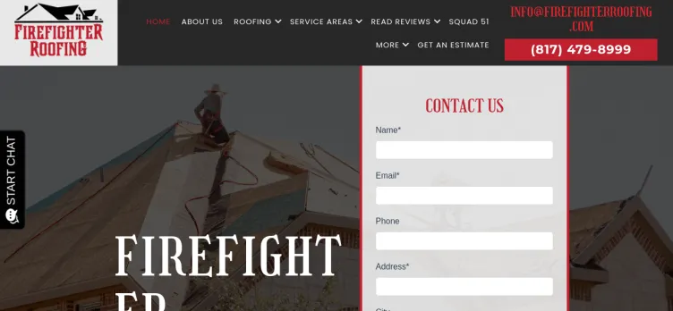 Screenshot Firefighter Roofing