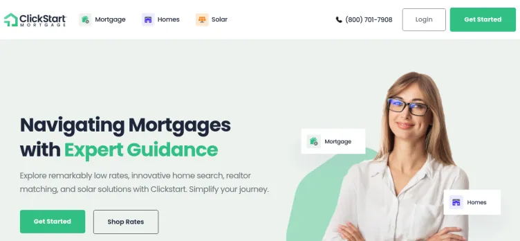 Screenshot ClickStart Mortgage