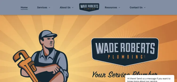 Screenshot Wade Roberts Plumbing