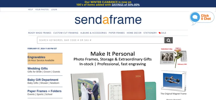 Screenshot Sendaframe.com