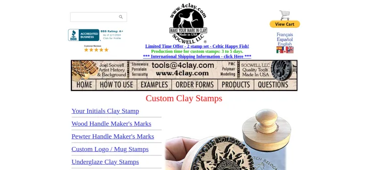 Screenshot www.4clay.com