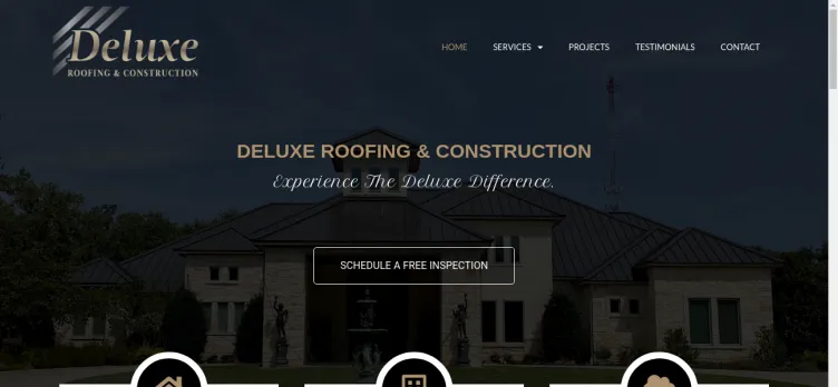 Screenshot Deluxe Roofing and Construction