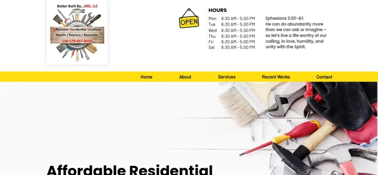 Screenshot Affordable Residential Solutions