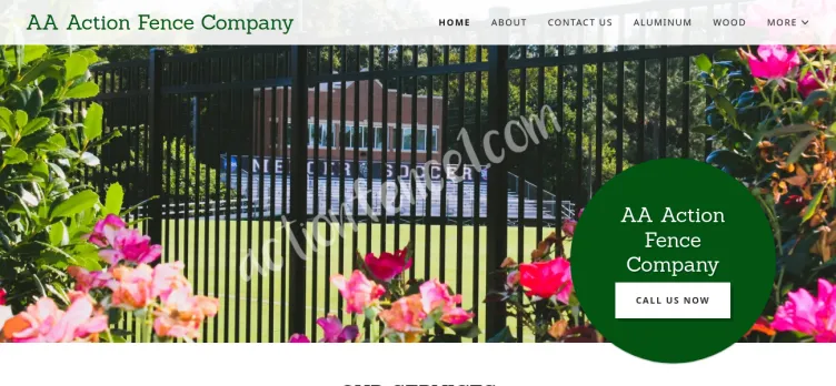 Screenshot AA Action Fence Company