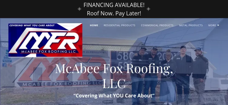 Screenshot McAbee Fox Roofing