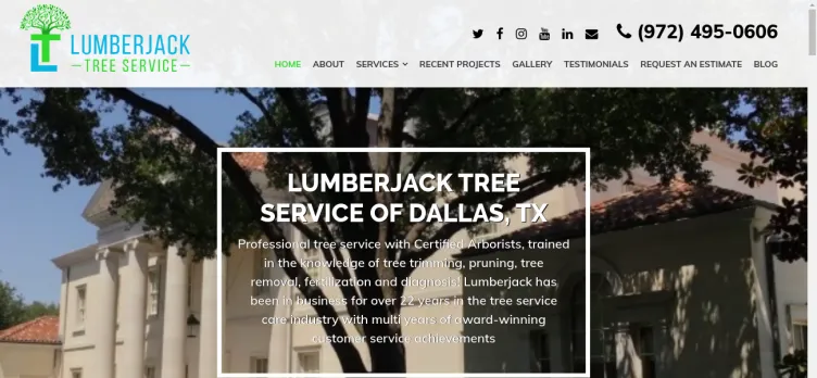 Screenshot Lumberjack Tree Service