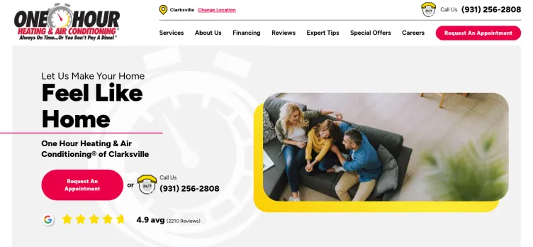 Screenshot Harris One Hour Heating & Air Conditioning