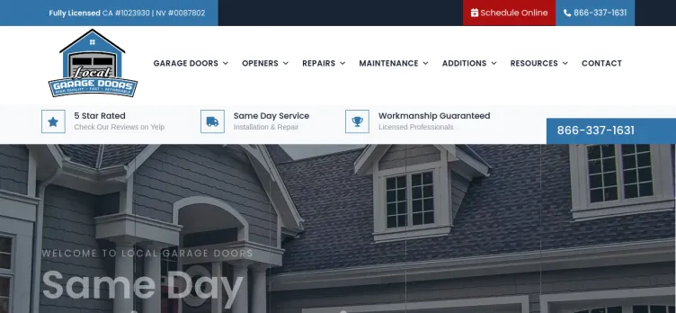 Screenshot Local Garage Door Company