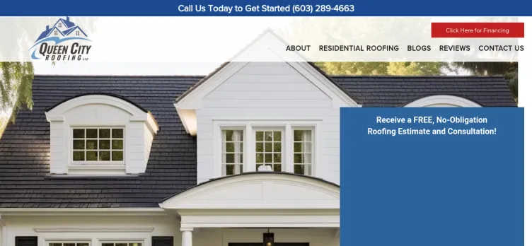 Screenshot Queen City Roofing