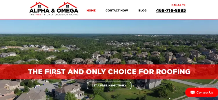 Screenshot Alpha & Omega Roofing and Construction Solutions