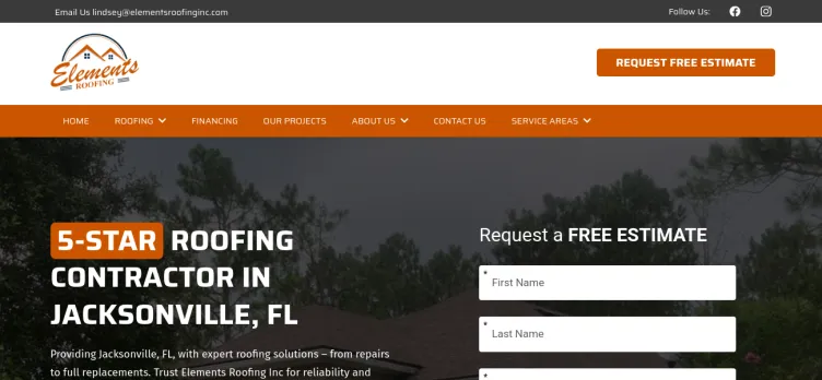 Screenshot Elements Roofing
