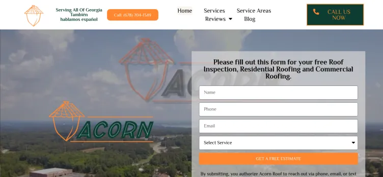 Screenshot Acorn Roofing