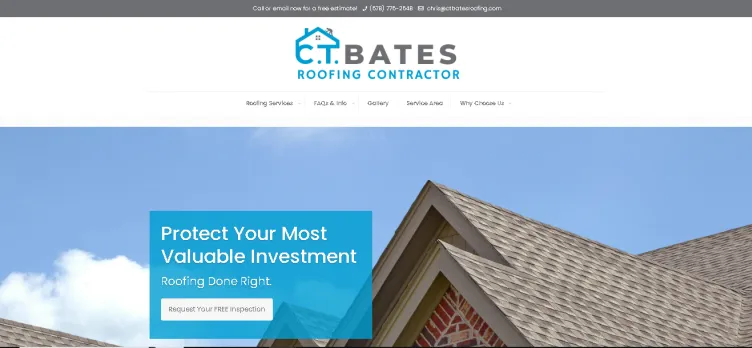 Screenshot C.T. Bates Roofing