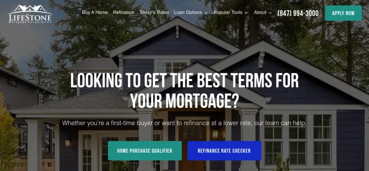 Screenshot Lifestone Mortgage Corporation