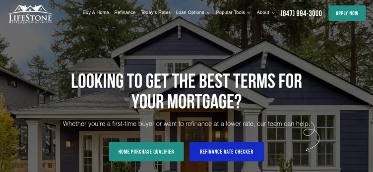 Screenshot Lifestone Mortgage Corporation