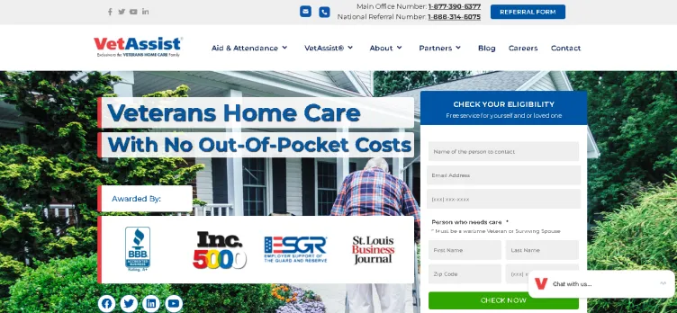 Screenshot Veterans Home Care