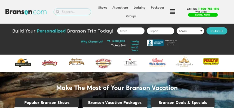Screenshot Branson.com