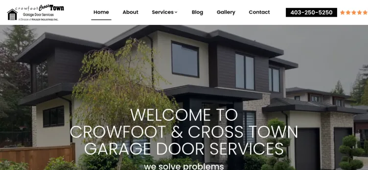 Screenshot Crowfoot & Cross Town Garage Door Services