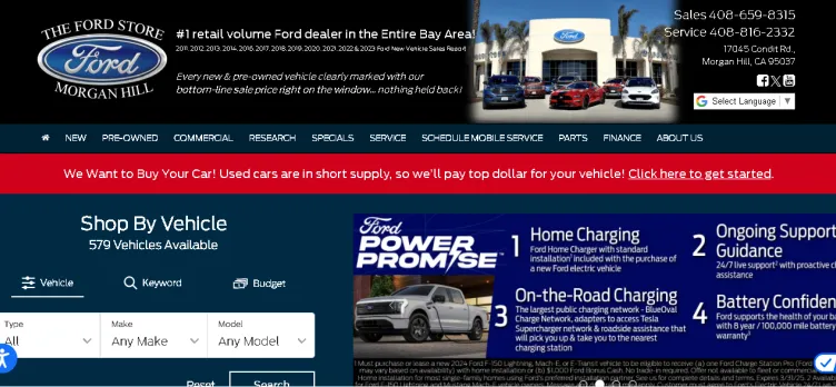 Screenshot The Ford Store Morgan Hill