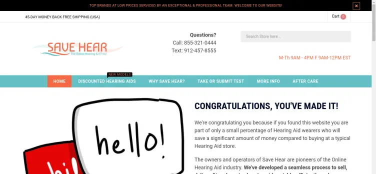 Screenshot SaveHear.com