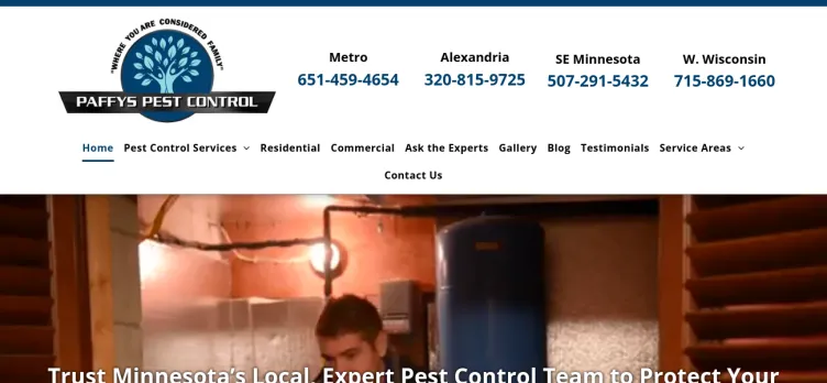 Screenshot Paffy's Pest Control