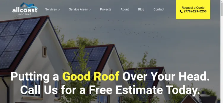 Screenshot All Coast Roofing